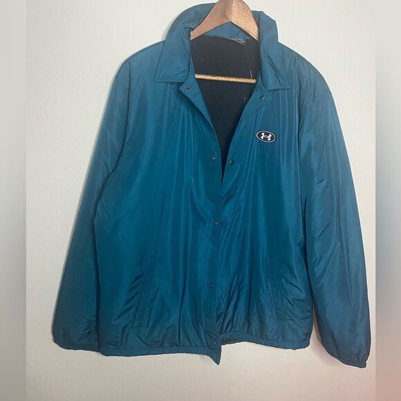 NWT Men’s Under Armour Athletics Teal Loose Fit Jacket Size Large Casual Sporty - Picture 6 of 8